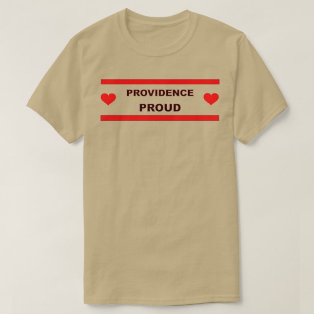Camiseta Providencia Orgullosa Rhode Island Love (Diseño del anverso)