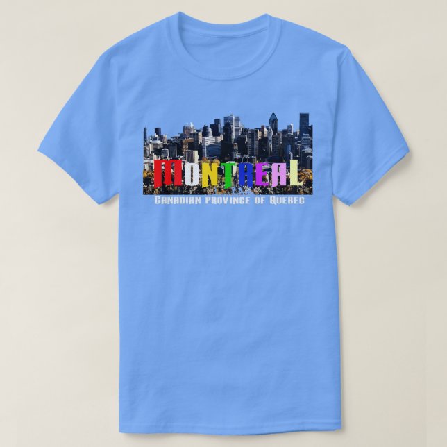 Camiseta Provincia de Montreal, Quebec Canadá (Diseño del anverso)