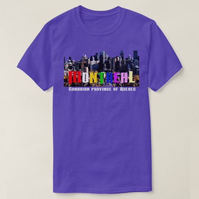 Camiseta Provincia de Montreal, Quebec Canadá (Diseño del anverso)