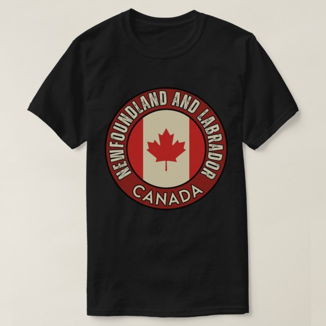 Camiseta Provincia de Terranova y Labrador Canadá (Diseño del anverso)