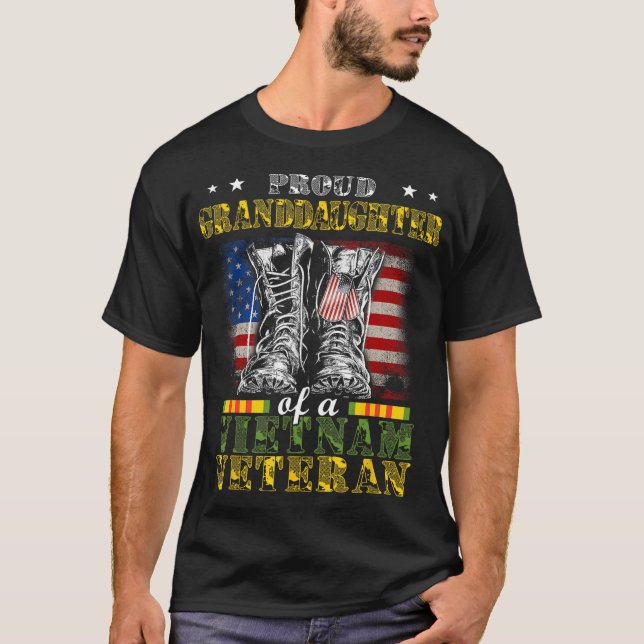 Camiseta Provocados regalos veteranos de nieta de Vietnam l (Anverso)