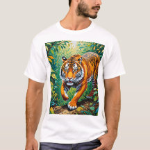 Prowler de la jungla - Tigre en arte de brillantes