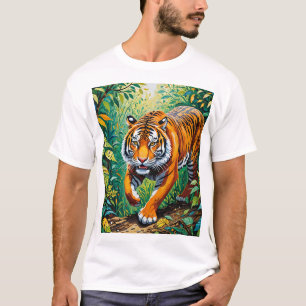 Camiseta Prowler de la jungla - Tigre en arte de brillantes