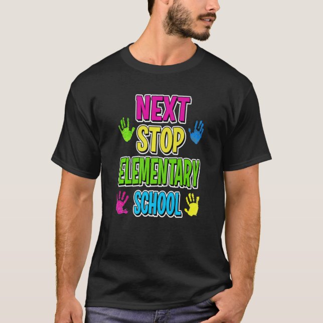 Camiseta Próxima Parada De Escuela Primaria De Vuelta A La  (Anverso)