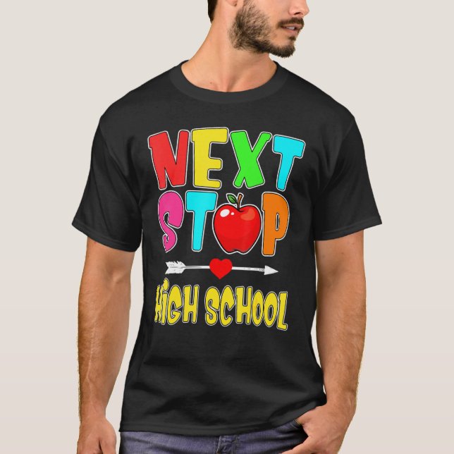 Camiseta Próxima Parada De La Escuela Secundaria Hello De L (Anverso)