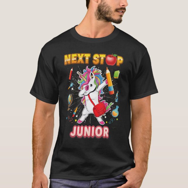 Camiseta Próxima parada estudiante de docente de Unicornio  (Anverso)