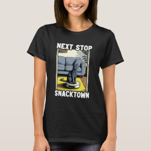 Camiseta Próxima Parada Snacktown Gato En Aspiradora Robot 