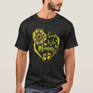 Camiseta Próximamente Mommy Est 2023 Sunflower Funny Mom