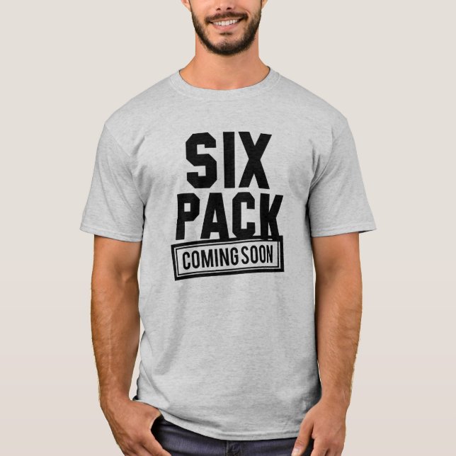 Camiseta Próximamente se acerca el paquete de seis (Anverso)