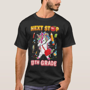 Camiseta Próximo 10° Grado Dabbing Unicornio Décimo Té Infa