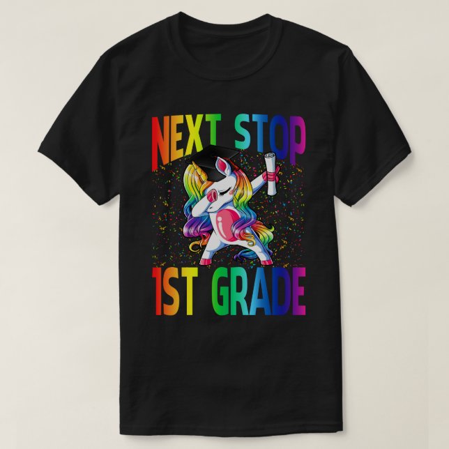 Camiseta Próximo Paro 1º Graduado Unicornio (Diseño del anverso)