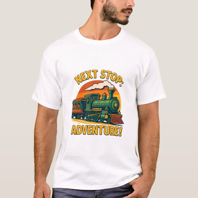 Camiseta Próximo tren de parada de aventuras (Anverso)