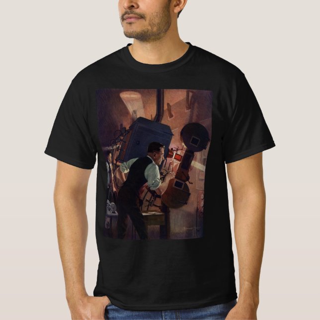 Camiseta Proyeccionista de cine, empresa vintage (Anverso)