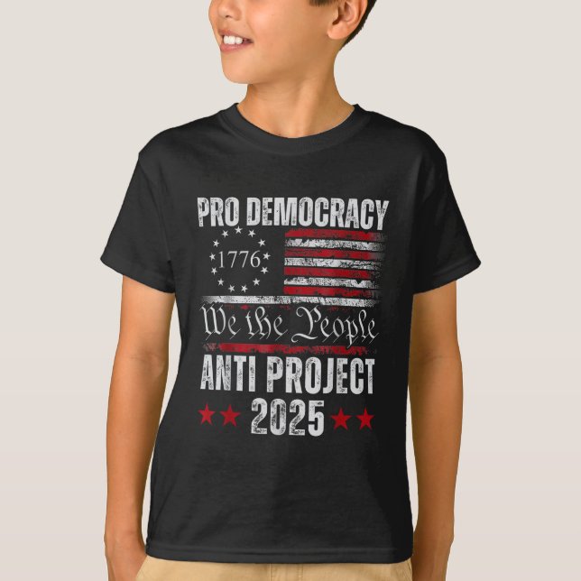 Camiseta Proyecto Anti-Democracia Pro Proyecto 2025 Stop 20 (Anverso)