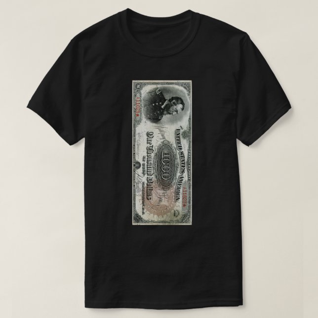 Camiseta Proyecto de ley sobre el dólar de los Estados Unid (Diseño del anverso)
