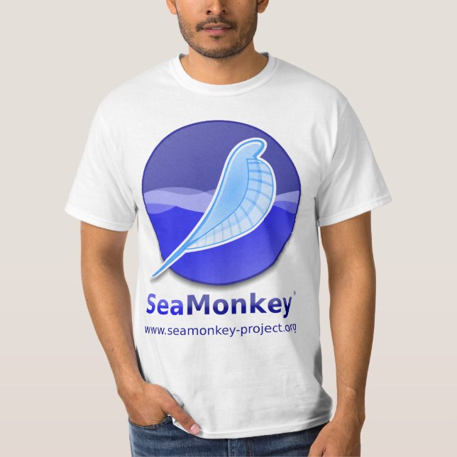 Camiseta Proyecto de SeaMonkey - logotipo vertical (Anverso)
