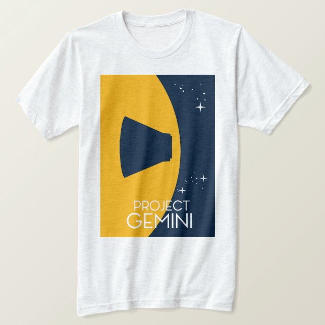 Camiseta Proyecto ilustracion de arte espacial Gemini (Anverso del diseño)