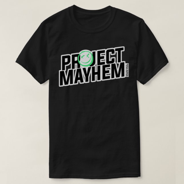 Camiseta PROYECTO MAYHEM - Pegatina del club de lucha (Diseño del anverso)