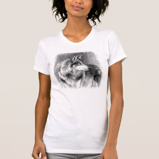 Camiseta prudente del lobo de los ojos
