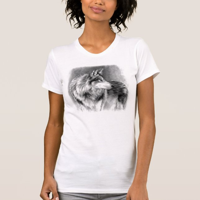 Camiseta prudente del lobo de los ojos (Anverso)