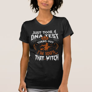 Camiseta Prueba De Adn Bruja Halloween Calabaza Telaraña