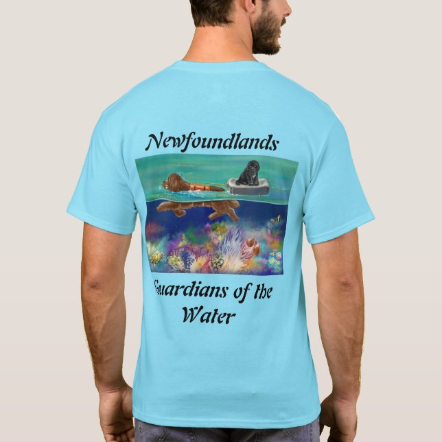 Camiseta Prueba de agua newf marrón 2024 T-Shirt (Reverso)