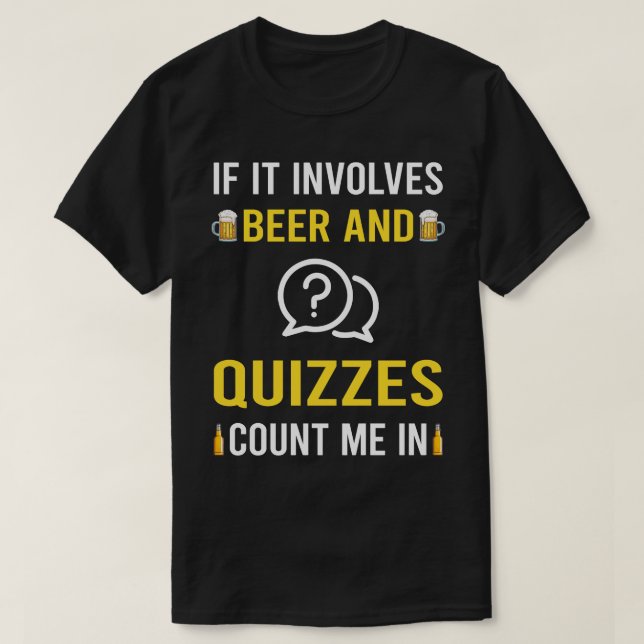 Camiseta Prueba De Beer Y Quizzes (Diseño del anverso)