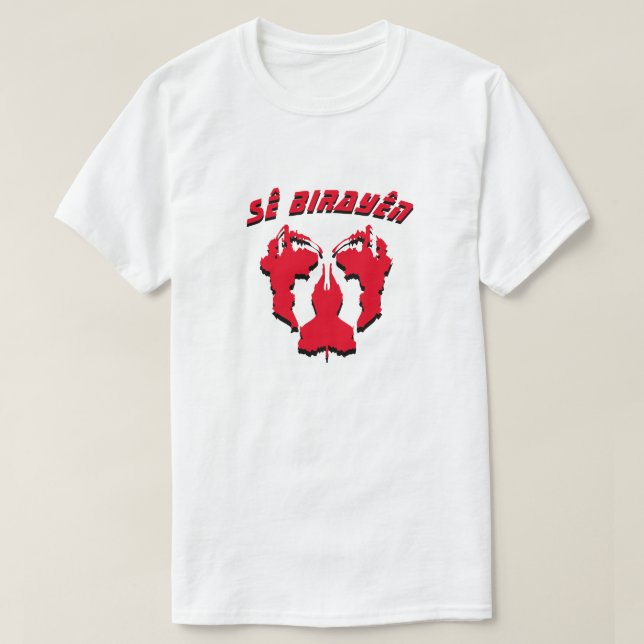 Camiseta Prueba de bolas, sê birayên - tres hermanos en kur (Diseño del anverso)