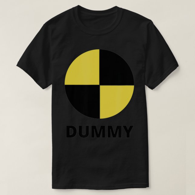 Camiseta Prueba de choque Dummy Disfraz Fácil Halloween (Diseño del anverso)