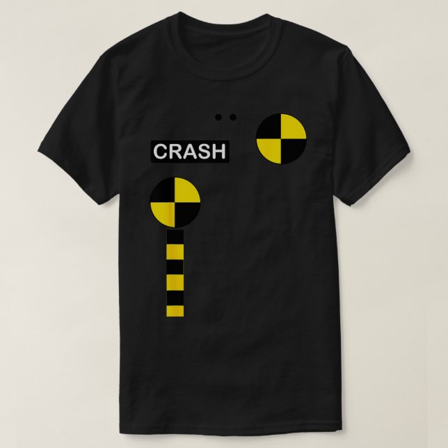 Camiseta Prueba de choque Dummy Fácil Último Minuto Costum  (Diseño del anverso)