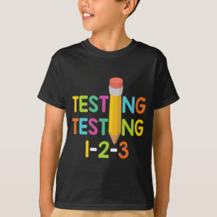 Camiseta Prueba de examen de día del profesor 1-2-3