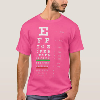 Camiseta Prueba de gráfico ocular de Snellen
