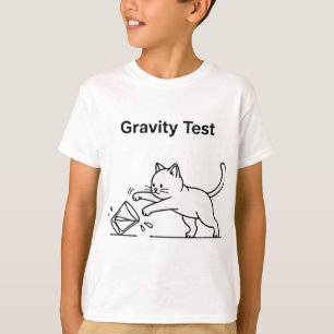Camiseta Prueba de Gravedad de Gato Divertido   Humor de Ga