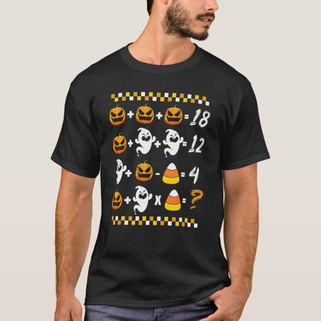 Camiseta Prueba de Halloween Orden de operaciones Prueba Ma (Anverso)