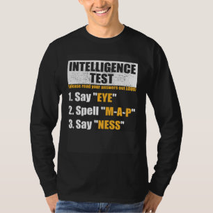 Camiseta Prueba de Inteligencia Dice Ojo M A P Dad Joke