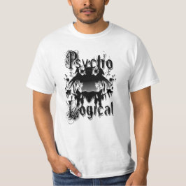 Camiseta prueba de manchas de tinta vista a partir de una p
