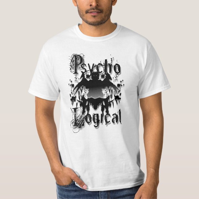 Camiseta prueba de manchas de tinta vista a partir de una p (Anverso)