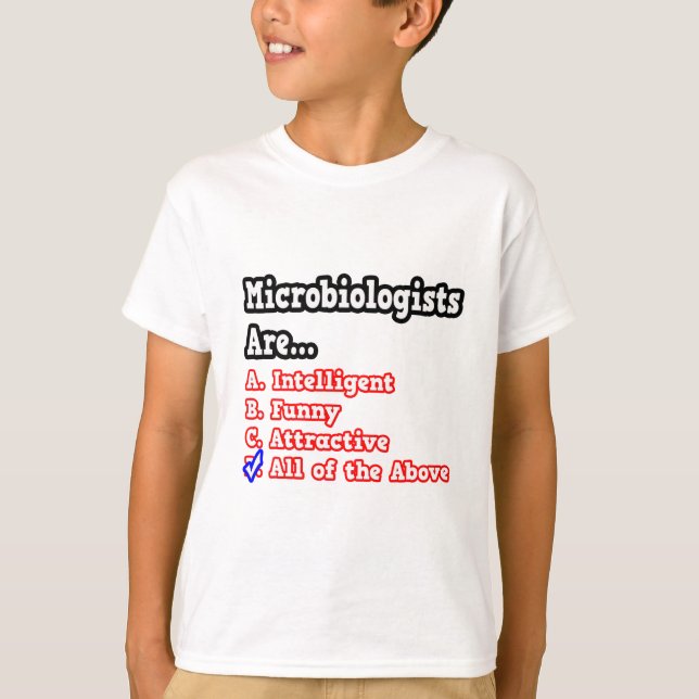 Camiseta Prueba de microbiólogo...Chiste (Anverso)