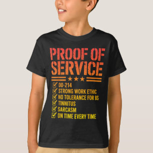 Camiseta Prueba de rasgos militares veteranos de la marina