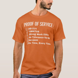Camiseta Prueba de Servicio Dd214 Tinnitus Fuerte Ética Lab