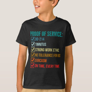 Camiseta Prueba de servicio dd-214 tinnitus fuerte trabajo
