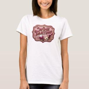 Camiseta Prueba de VINO Rosa Limpio Imprimir