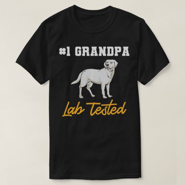 Camiseta Prueba del Laboratorio Blanco de Labrador Blanco R (Diseño del anverso)