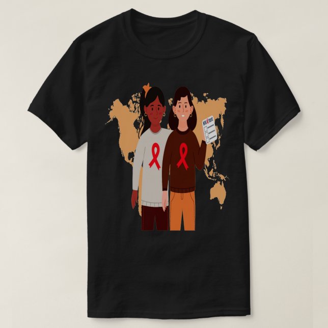 Camiseta Prueba del VIH en el Día Mundial de la Lucha contr (Diseño del anverso)