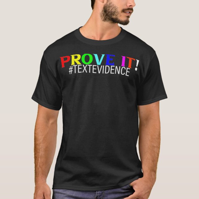 Camiseta Prueba, Evidencia de texto (Anverso)