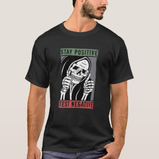 Camiseta Prueba positiva para el esqueleto negativo Hombres