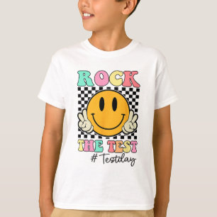 Camiseta Prueba Retro Sonríe Profesora Niños Día de Prueba