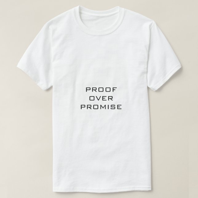 Camiseta PRUEBA SOBRE PROMESA Blanco (Diseño del anverso)