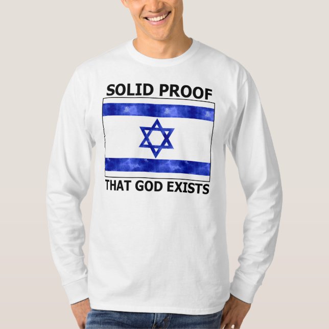 Camiseta Prueba sólida de Israel que existe dios (Anverso)