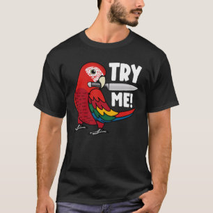 Camiseta Pruébame Loro Con Cuchillo I Scarlet Macaw